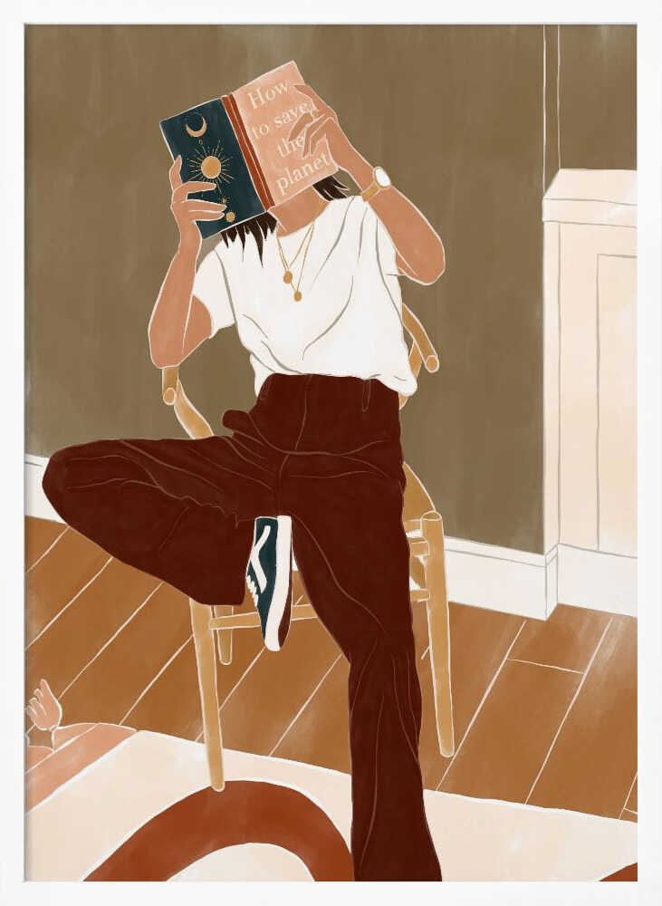 Reading For The Planet Art Print UK — Abstract Vibrant Wall Art — Living Room — Wall It All Prints