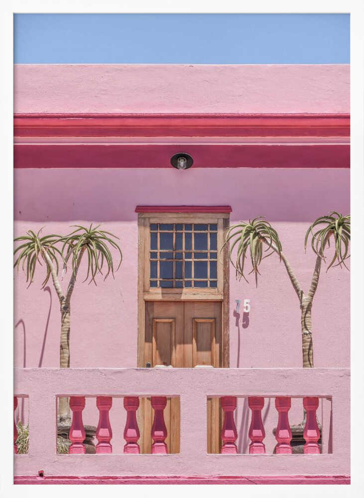 Peachy Facade Art Print UK — Botanical Vibrant Wall Art — Living Room — Wall It All Prints