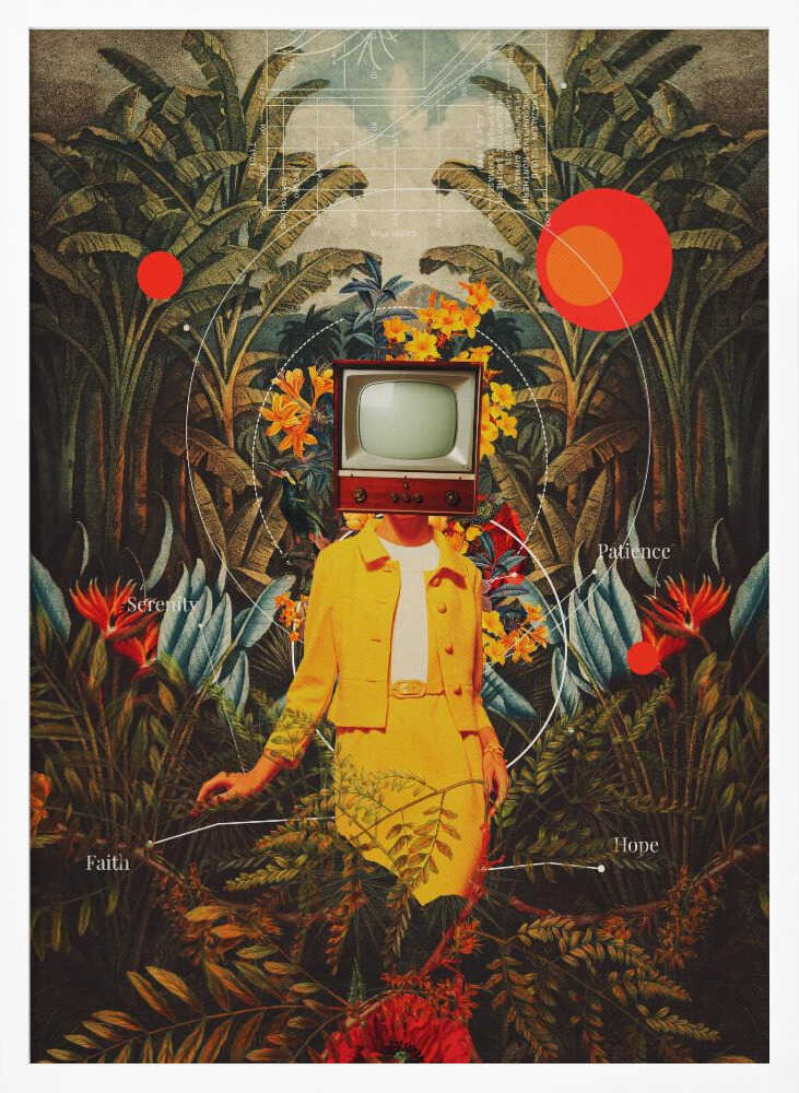 She Came From the Wilderness Art Print UK — Botanical Vibrant Wall Art — Living Room — Wall It All Prints