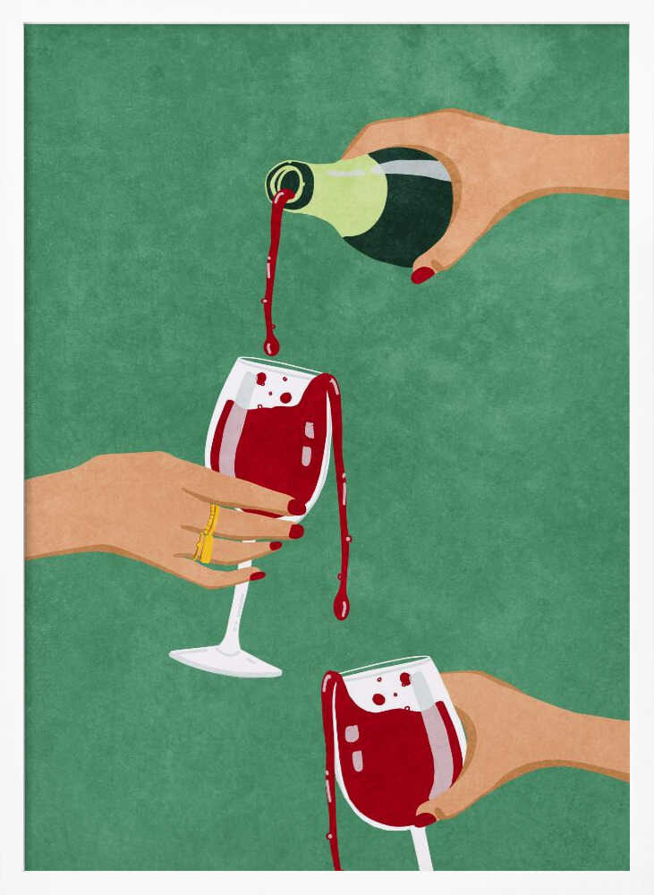 Cheers Girls Art Print UK — Abstract Fresh Wall Art — Kitchen — Wall It All Prints