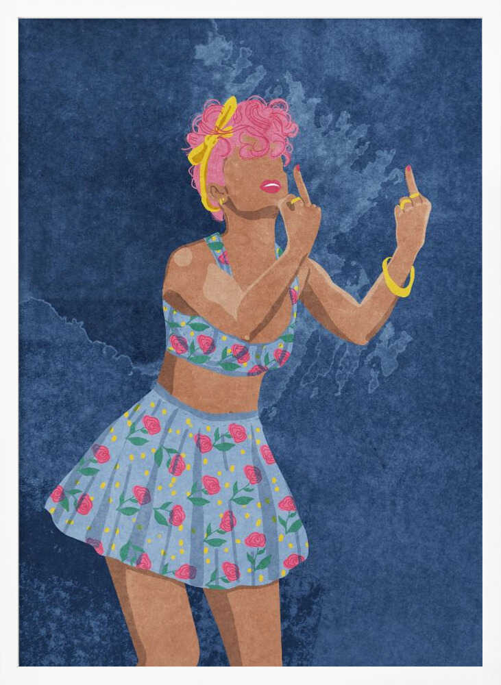 Not your girl Art Print UK — Abstract Vibrant Wall Art — Living Room — Wall It All Prints