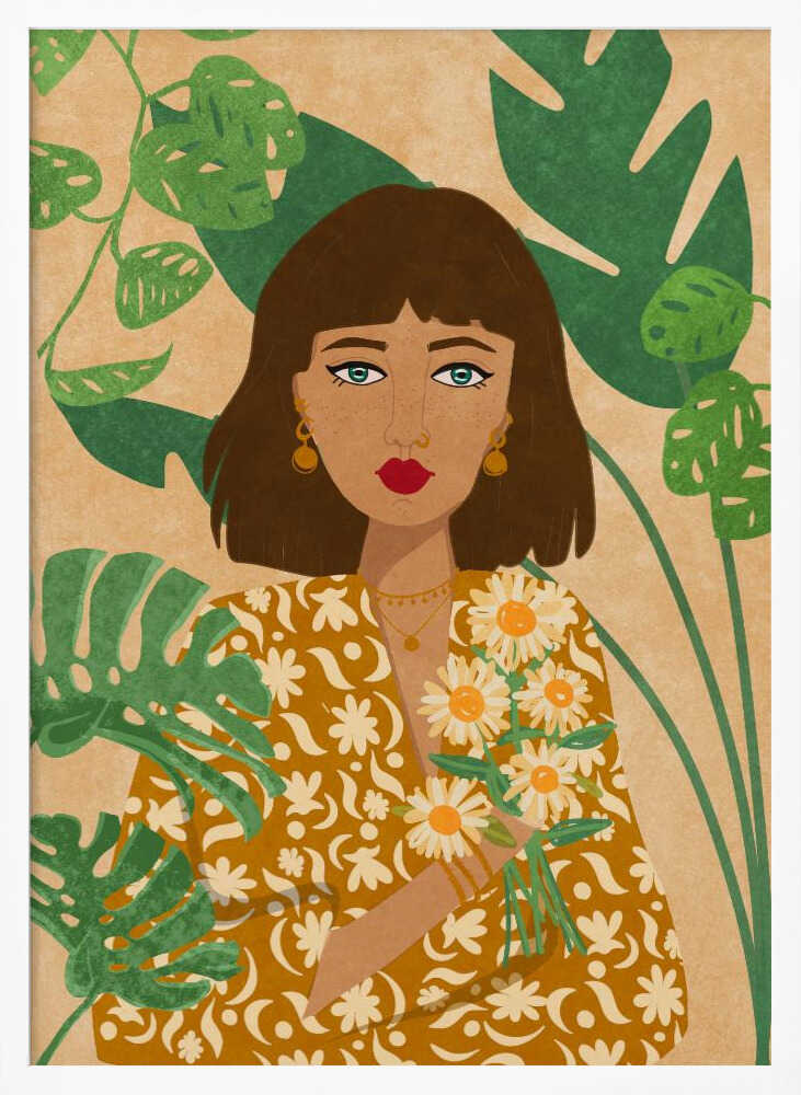 Plantlady Art Print UK — Botanical Fresh Wall Art — Living Room — Wall It All Prints