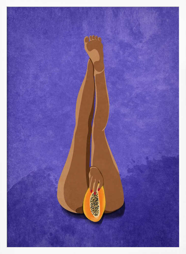 My Papaya Art Print UK — Abstract Vibrant Wall Art — Kitchen — Wall It All Prints