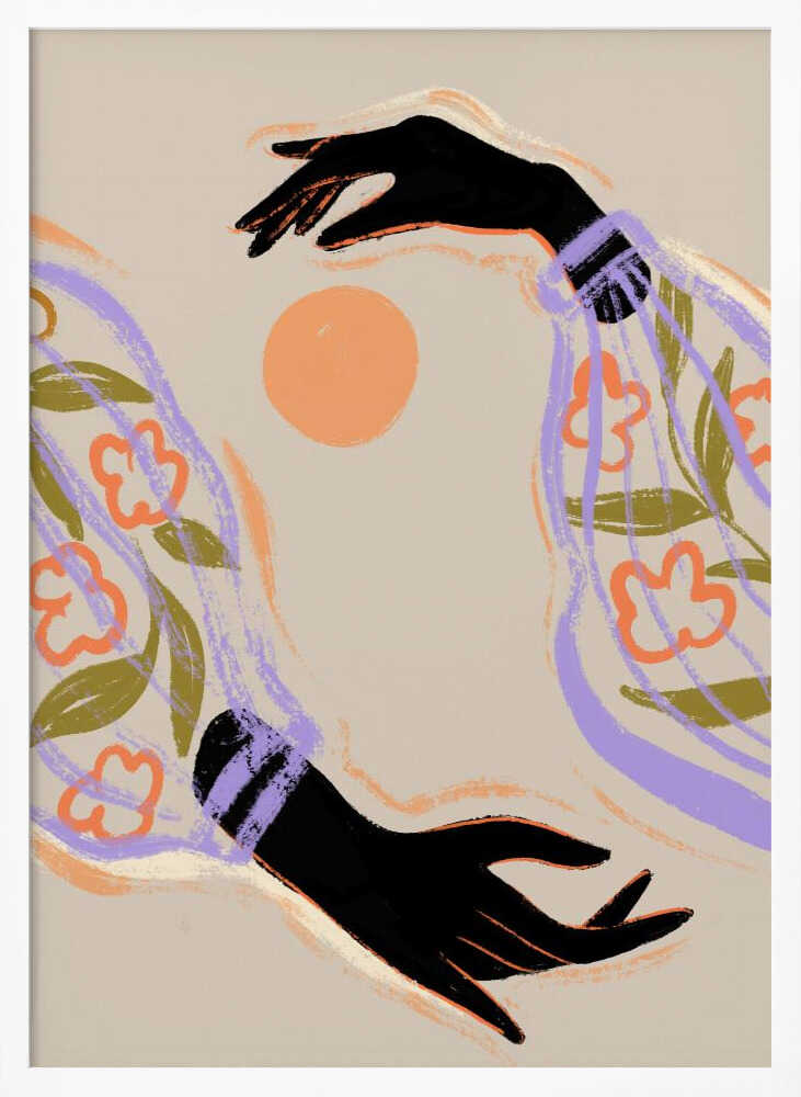 Embrace The Sun Art Print UK — Botanical Vibrant Wall Art — Living Room — Wall It All Prints
