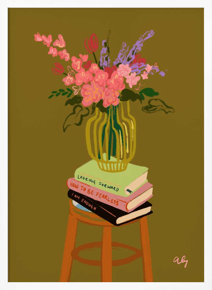 Floral Vase Art Print UK — Botanical Vibrant Wall Art — Living Room — Wall It All Prints