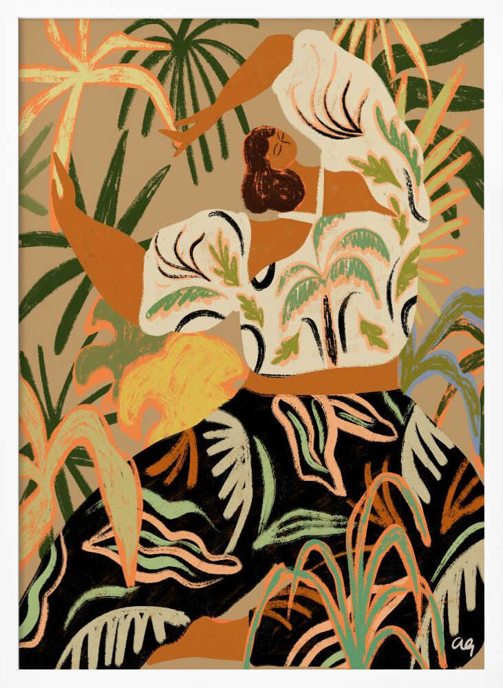 Nature Embrace Art Print UK — Botanical Vibrant Wall Art — Living Room — Wall It All Prints