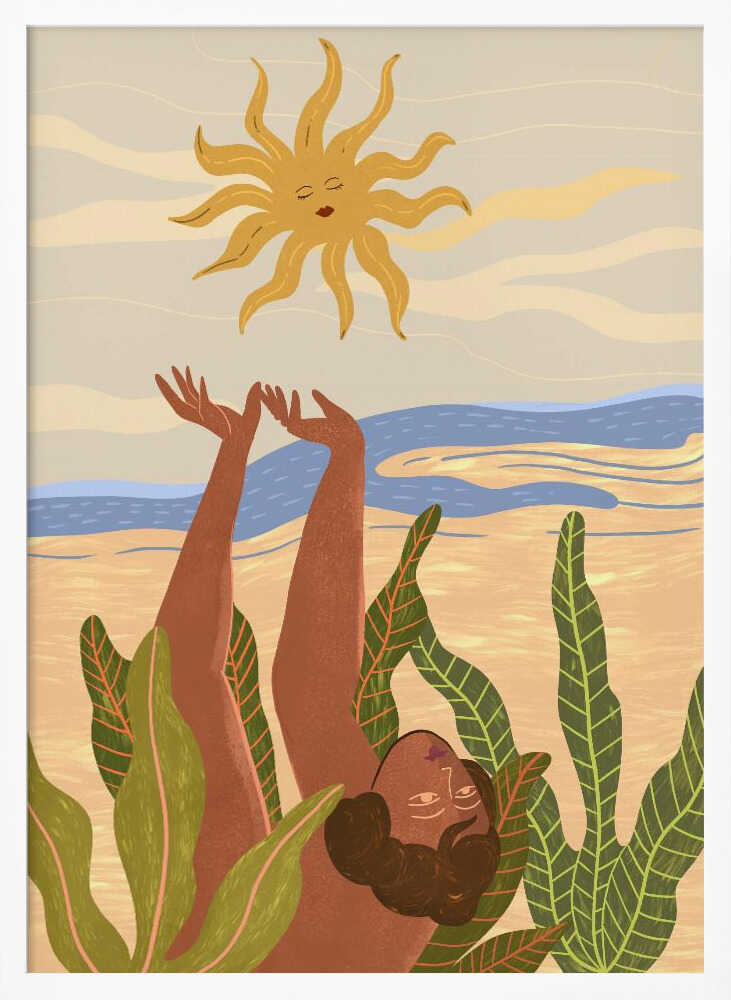 Sun Worship Art Print UK — Portrait Vibrant Wall Art — Living Room — Wall It All Prints