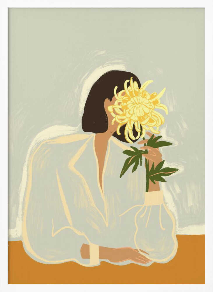 Thecrysanthemum Art Print UK — Botanical Vibrant Wall Art — Living Room — Wall It All Prints