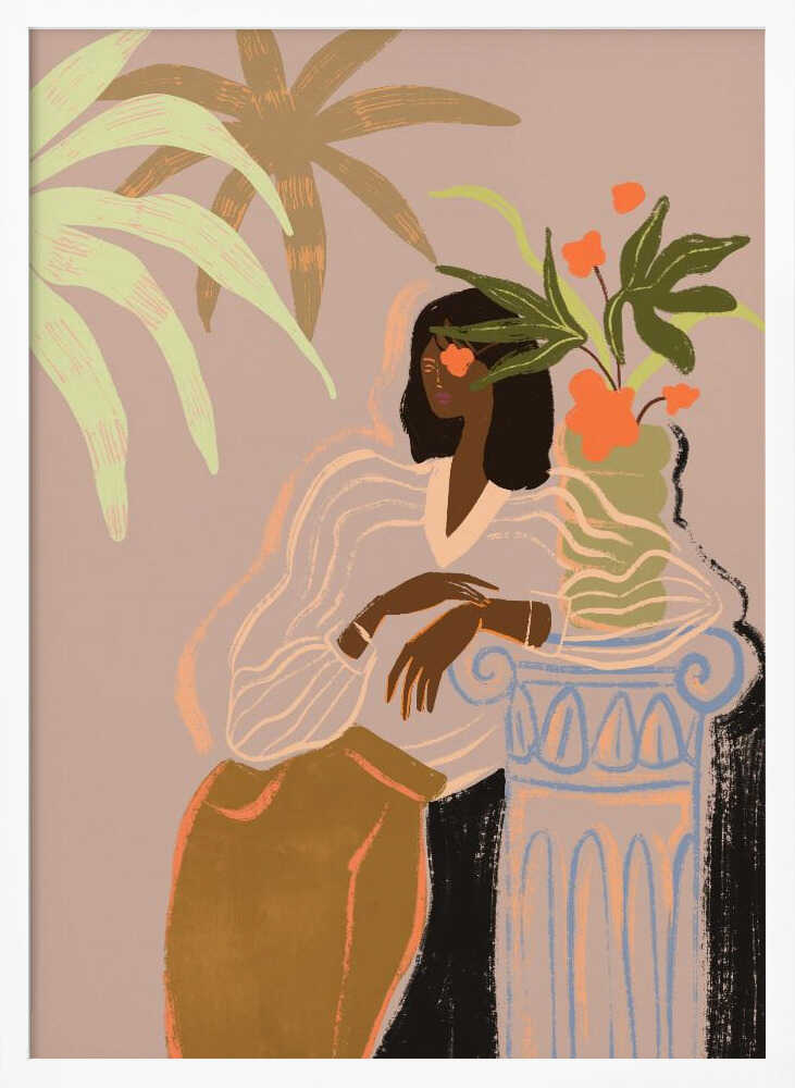 Waiting Art Print UK — Botanical Vibrant Wall Art — Living Room — Wall It All Prints