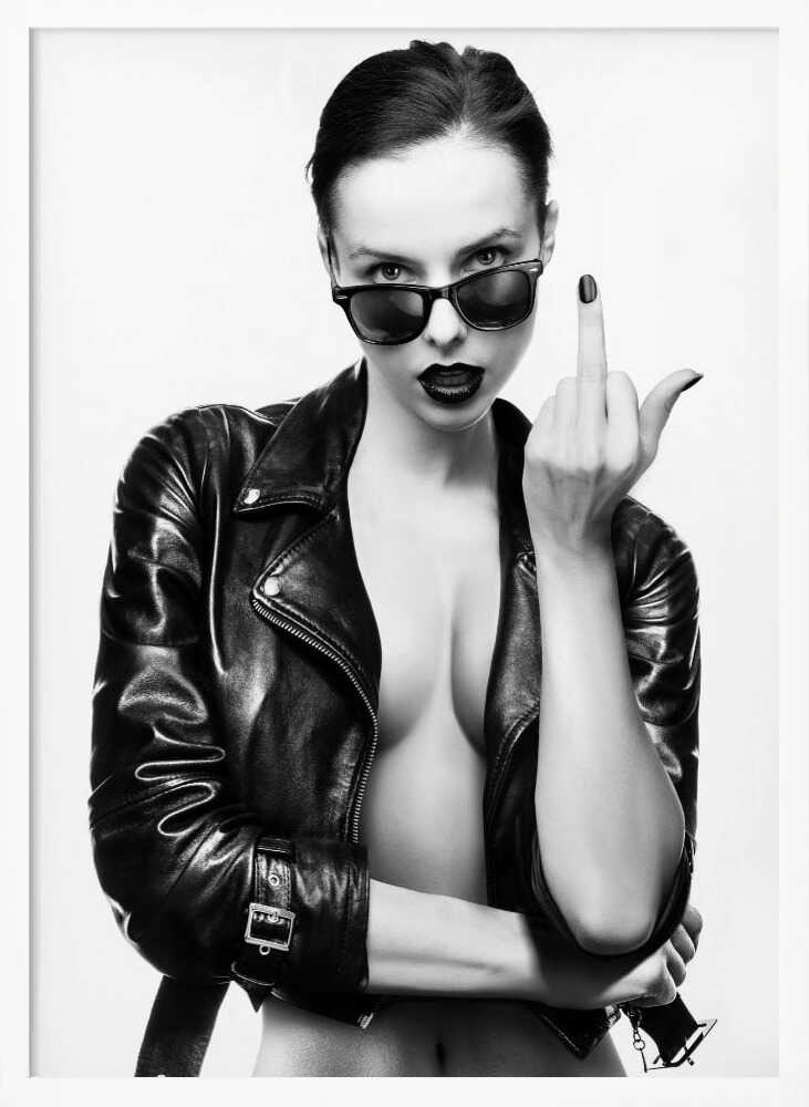 Edgy Punk Woman Art Print UK — Portrait Vibrant Wall Art — Living Room — Wall It All Prints