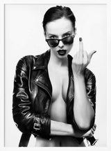 Edgy Punk Woman Art Print UK — Portrait Vibrant Wall Art — Living Room — Wall It All Prints