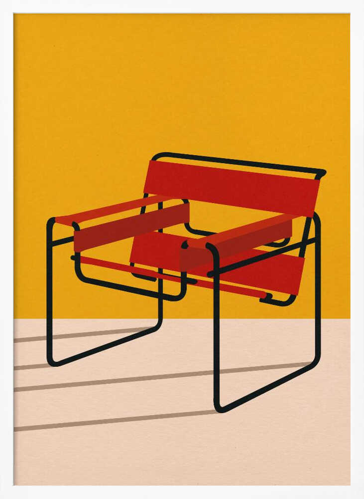 Wassily Chair Marcel Breuer Art Print UK — Abstract Vibrant Wall Art — Living Room — Wall It All Prints