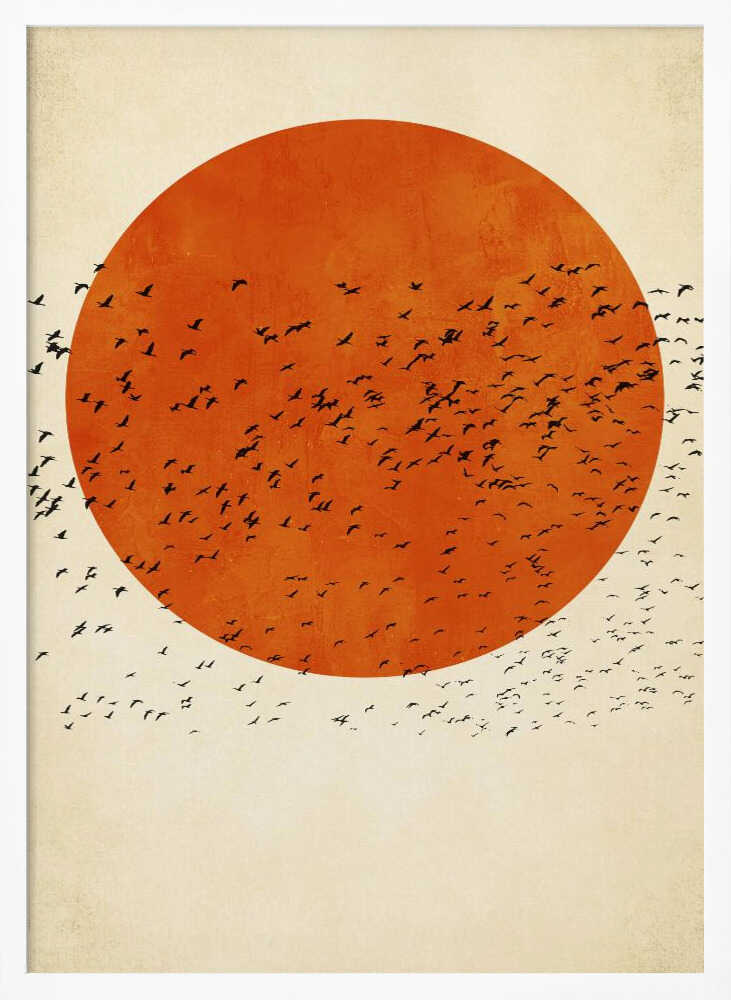 Birds In the Sun Art Print UK — Landscape Vibrant Wall Art — Living Room — Wall It All Prints