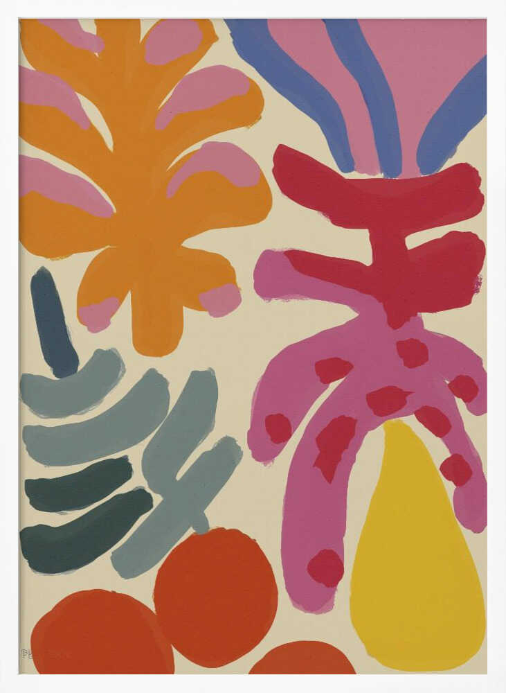Vivid Bloom Essence Art Print UK — Abstract Vibrant Wall Art — Office — Wall It All Prints