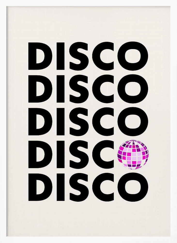 Pink Disco Party Art Print UK — Portrait Vibrant Wall Art — Living Room — Wall It All Prints