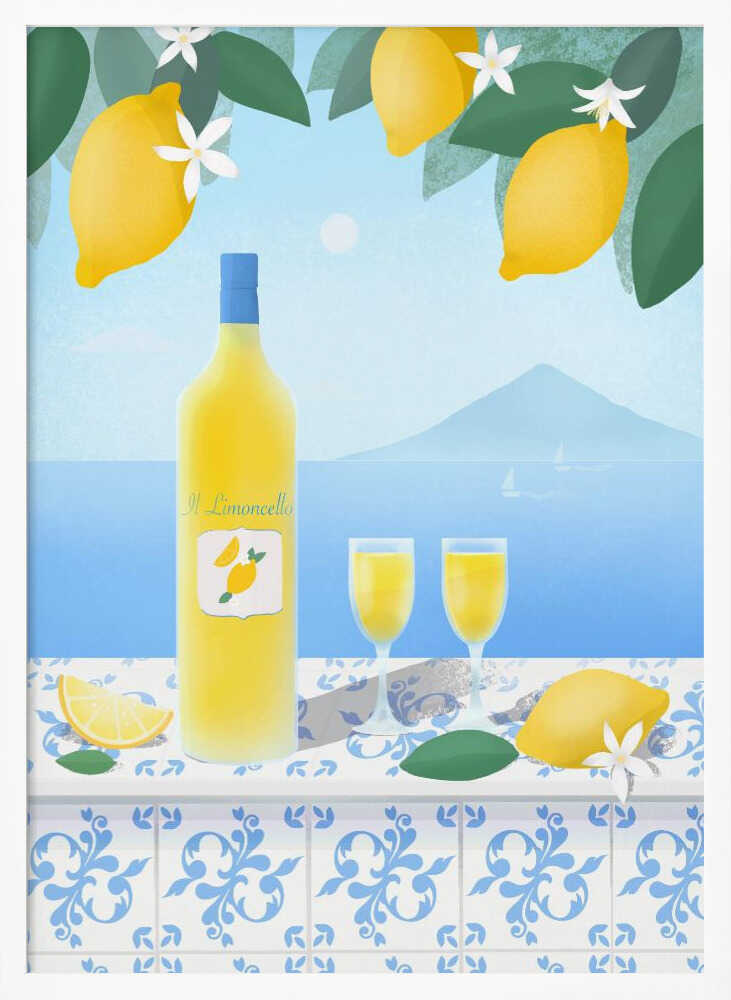 Limoncello Art Print UK — Botanical Vibrant Wall Art — Kitchen — Wall It All Prints