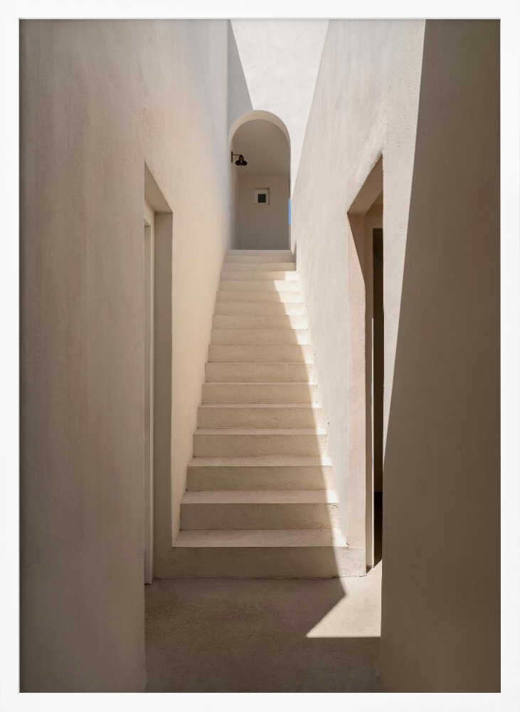 Minimalist Stairway Light Art Print UK — Abstract Calm Wall Art — Office — Wall It All Prints