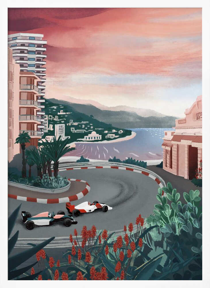 Monaco Circuit Art Print UK — Abstract Vibrant Wall Art — Nursery — Wall It All Prints