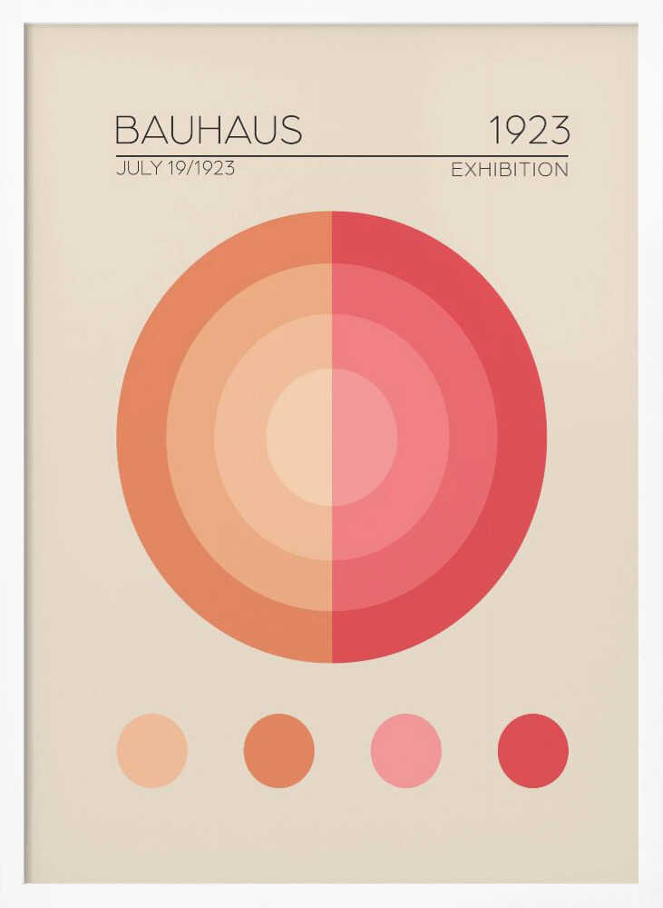 Bauhaus Circles Art Print UK — Abstract Minimal Wall Art — Office — Wall It All Prints