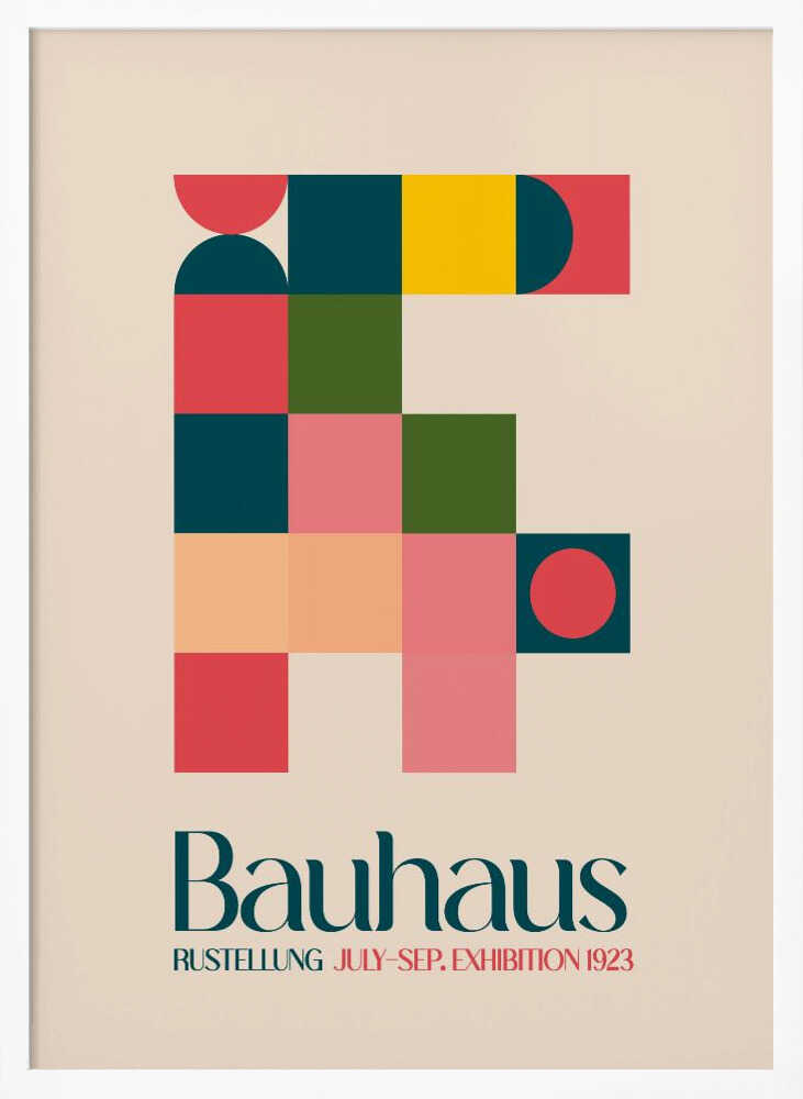 Bauhaus Geometry Art Print UK — Abstract Vibrant Wall Art — Office — Wall It All Prints