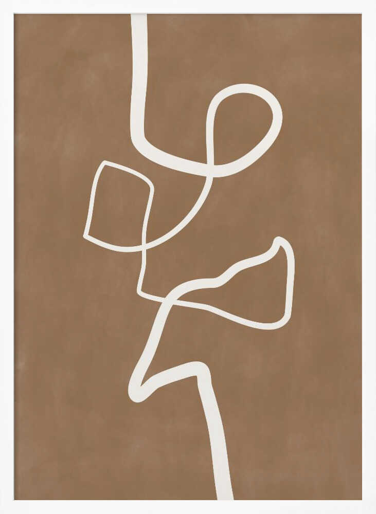 Abstract Flowing Line Art Print UK — Japanese Minimal Wall Art — Office — Wall It All Prints