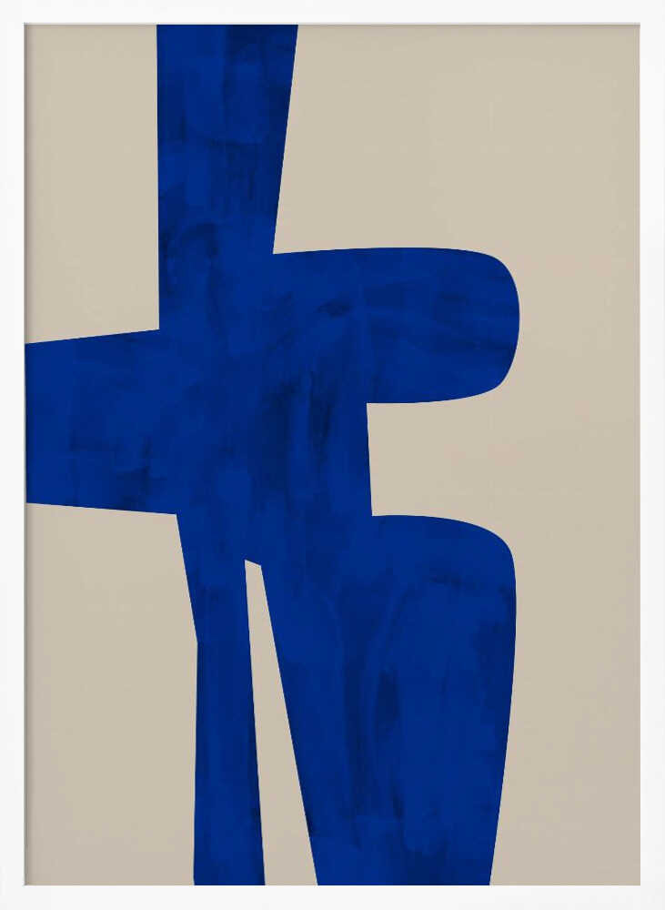 Modern Blue Forms Art Print UK — Abstract Minimal Wall Art — Office — Wall It All Prints