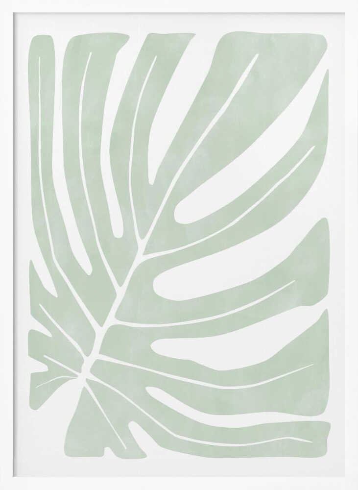 Sage Green Monstera Leaf