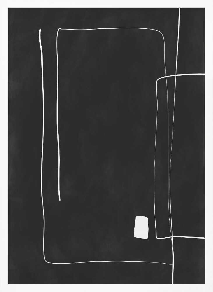 Minimalist Geometric Lines Art Print UK — Abstract Dark Wall Art — Office — Wall It All Prints