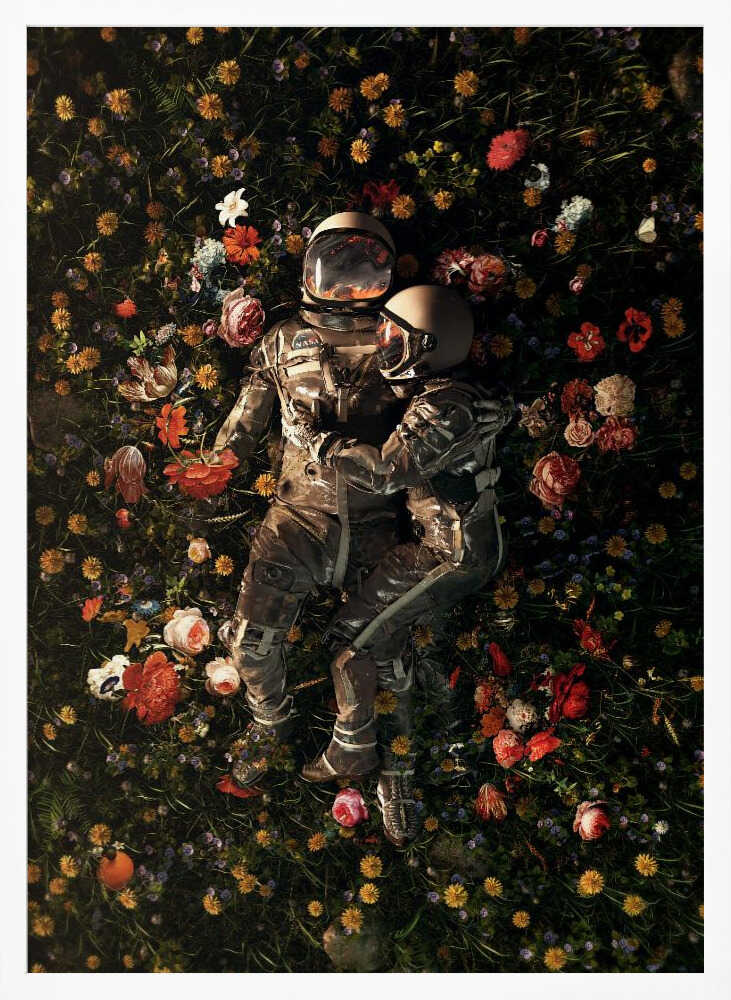 Cosmic Couple Bloom Art Print UK — Botanical Fresh Wall Art — Bathroom — Wall It All Prints