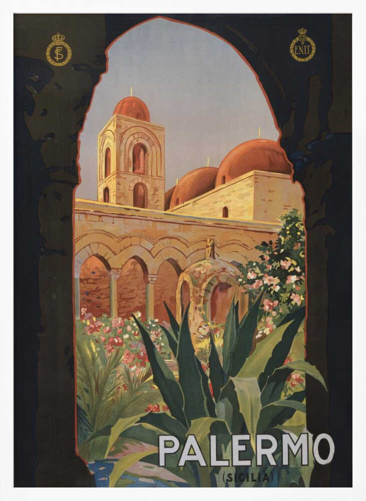 Palermo (Sicilia) Art Print UK — Vintage Vibrant Wall Art — Living Room — Wall It All Prints