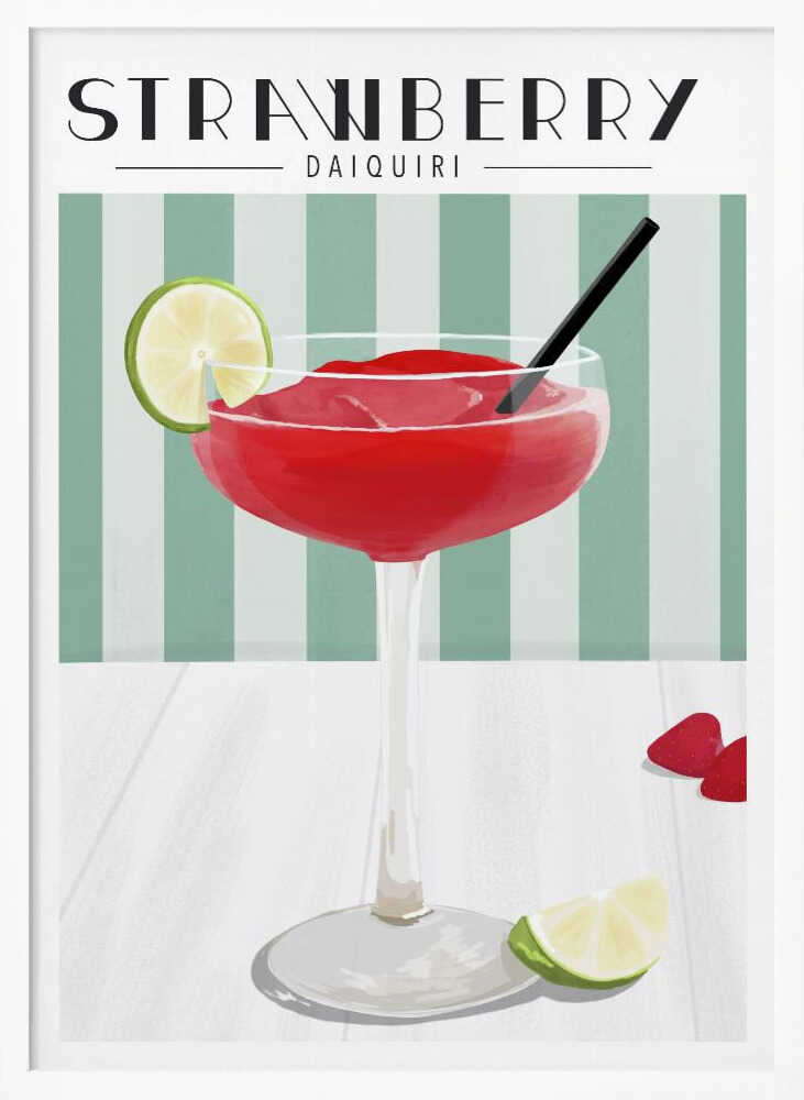 Frozen Strawberry Daiquiri Art Print UK — Food Fresh Wall Art — Kitchen — Wall It All Prints