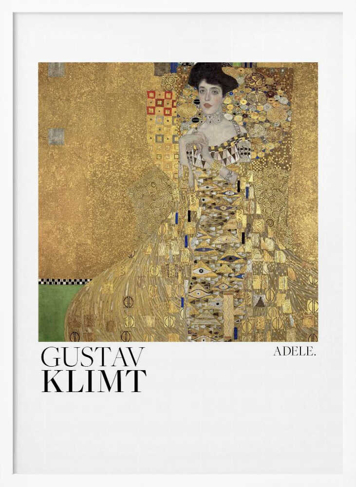 Portrait of Adele Bloch Bauer I (1907) Poster Art Print UK — Portrait Vibrant Wall Art — Living Room — Wall It All Prints