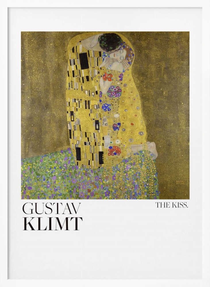 The Kiss (1907–1908) Poster Art Print UK — Vintage Vibrant Wall Art — Living Room — Wall It All Prints