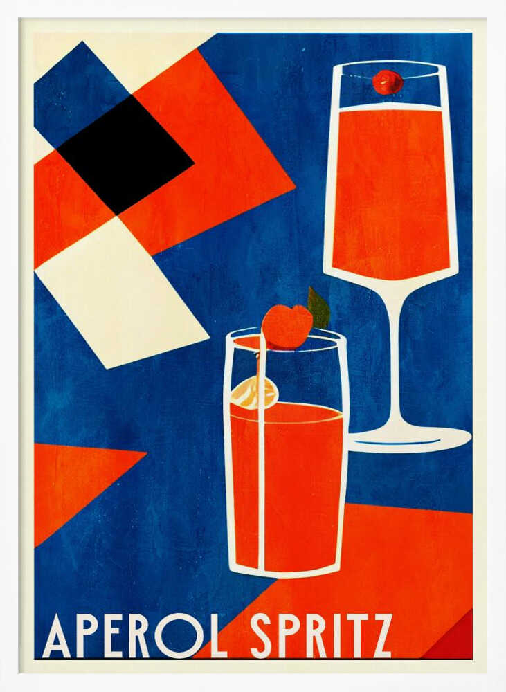 Orange Spritz Cocktails Art Print UK — Food Vibrant Wall Art — Kitchen — Wall It All Prints