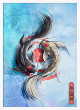 Yin Yang Koi Fish Art Print UK — Japanese Vibrant Wall Art — Living Room — Wall It All Prints