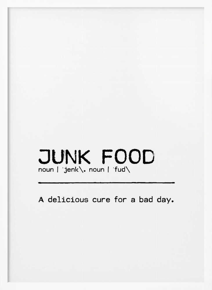 Junk Food Delicious Cure Art Print UK — Abstract Vibrant Wall Art — Kitchen — Wall It All Prints