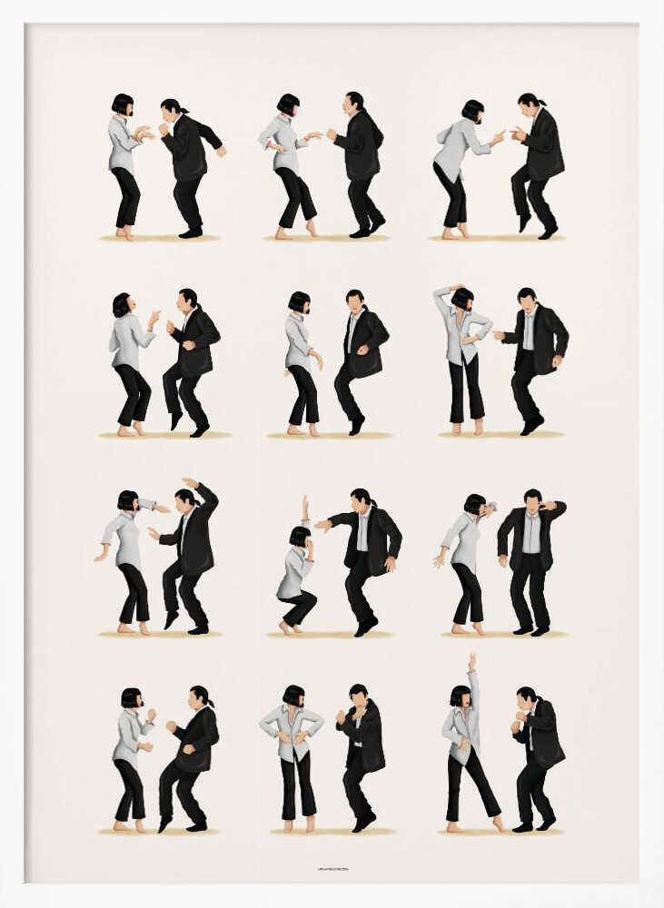 Dynamic Dance Moves Art Print UK — Portrait Vibrant Wall Art — Living Room — Wall It All Prints