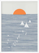 Ocean Sunset Sailboats