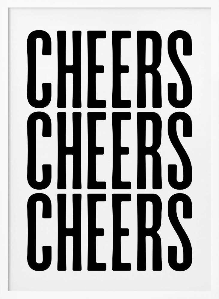 Triple Cheers Art Print UK — Abstract Vibrant Wall Art — Kitchen — Wall It All Prints