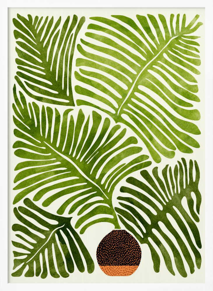 Summer Fern Art Print UK — Botanical Fresh Wall Art — Living Room — Wall It All Prints