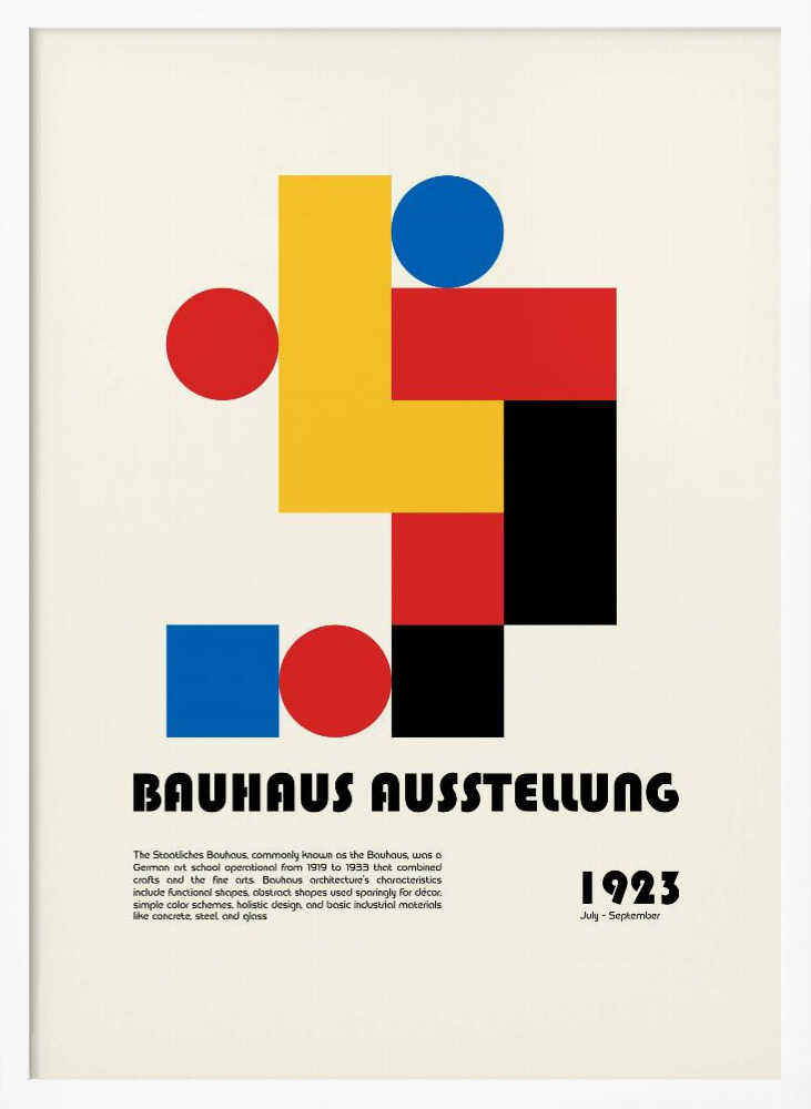 Abstract Bauhaus Design Art Print UK — Abstract Vibrant Wall Art — Living Room — Wall It All Prints