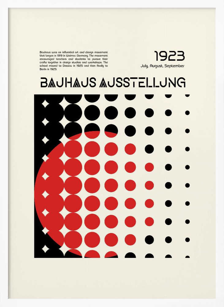 Bauhaus Red Dot Design Art Print UK — Abstract Vibrant Wall Art — Living Room — Wall It All Prints