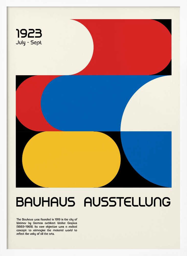 Abstract Bauhaus Exhibition Art Print UK — Abstract Vibrant Wall Art — Living Room — Wall It All Prints