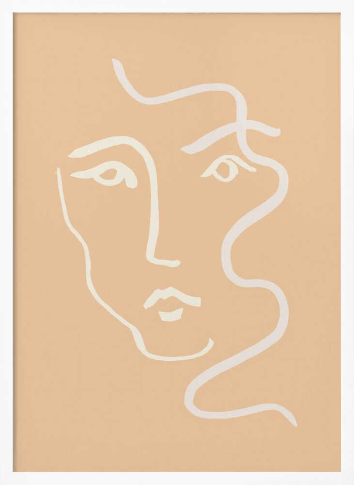 Serene Abstract Face Art Print UK — Abstract Vibrant Wall Art — Living Room — Wall It All Prints