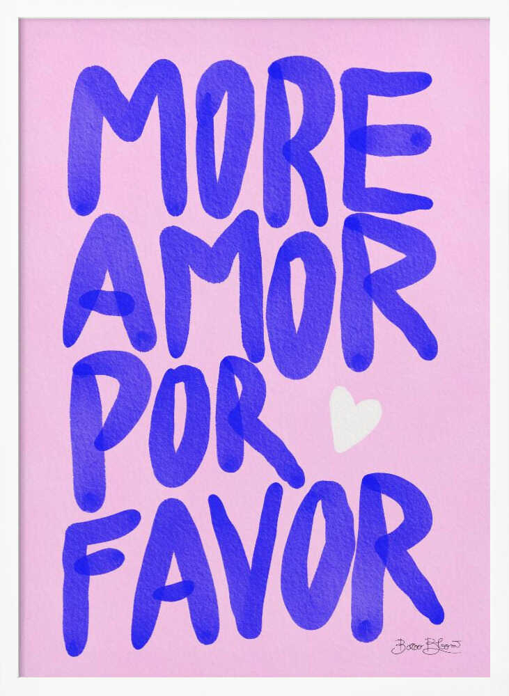 More Amor Por Favor Art Print UK — Botanical Vibrant Wall Art — Living Room — Wall It All Prints
