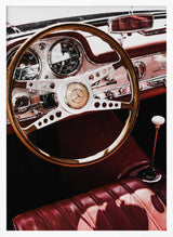 Vintage Car Interior Art Print UK — Vintage Vibrant Wall Art — Living Room — Wall It All Prints