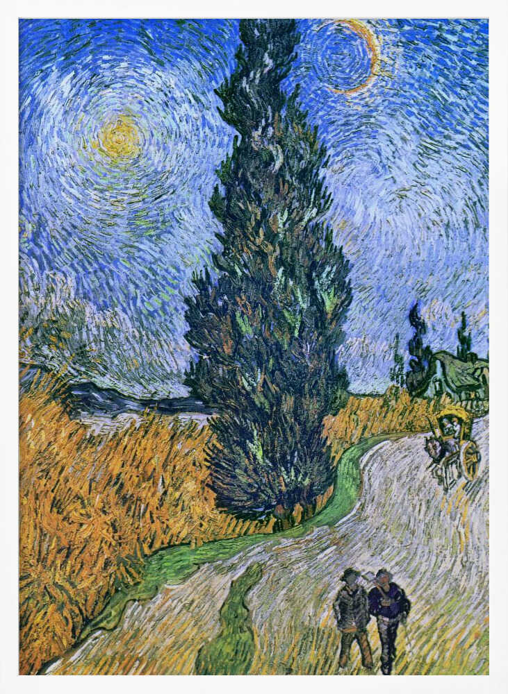 Vincent Van Gogh's Road With Cypress and Star 1890