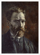 Vincent Van Gogh's Self Portrait With Pipe (1886)