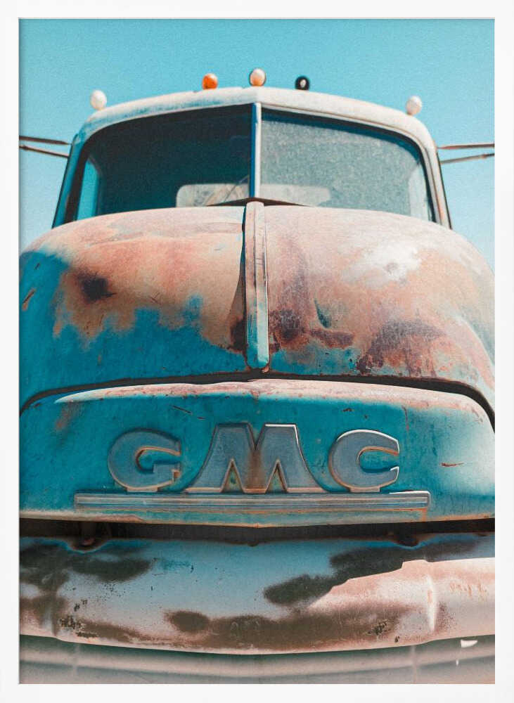 Vintage Rusted GMC Truck Art Print UK — Vintage Vibrant Wall Art — Living Room — Wall It All Prints