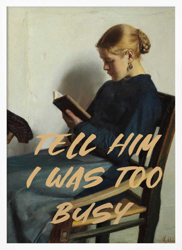 Too Busy Reading Art Print UK — Abstract Dark Wall Art — Living Room — Wall It All Prints